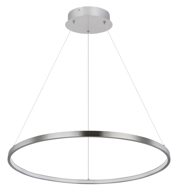 Ralph Ø60 Nikkel Taklampe Fra Globo Lighting - Den moderna, runda takpendeln Ralph i matt nickel &auml;r en stilren blickf&aring;ngare i ditt hem.