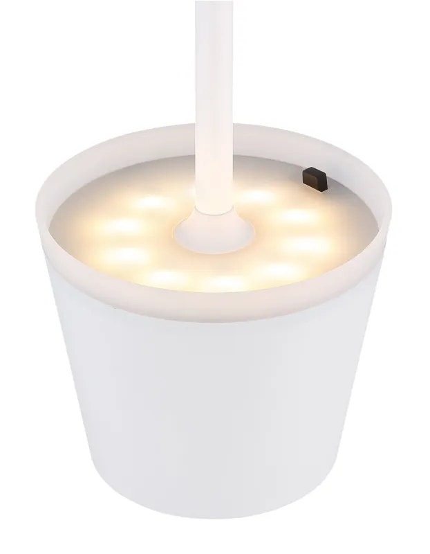 Bordslampa LED Hvit solcellelampe Fra Globo Lighting - Den diskreta designen sm&auml;lter in i alla milj&ouml;er och med IP44-klassning &auml;r den t&aring;lig mot v&auml;der och vind.