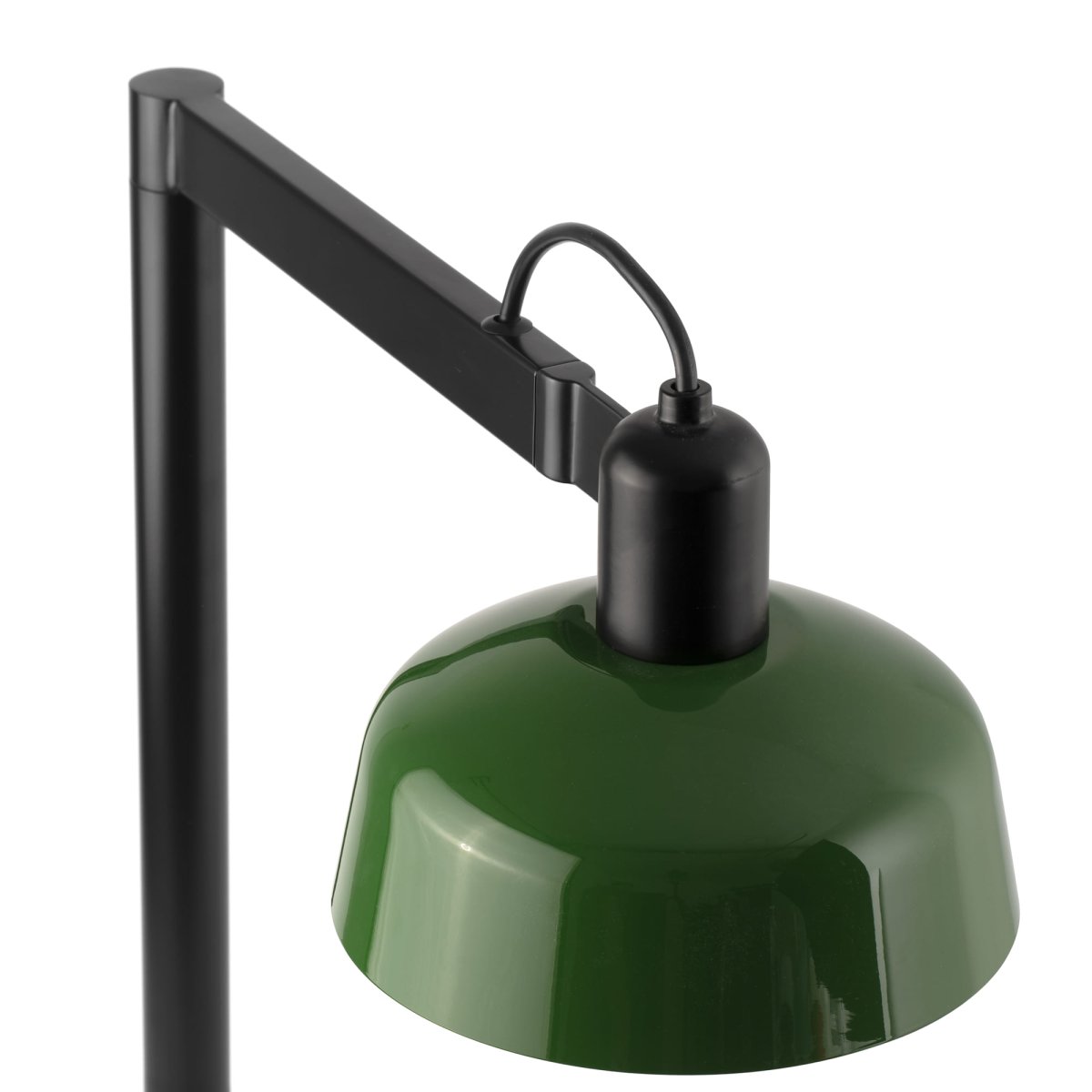 Tatawin 58cm Grønn skrivebordslampe Fra Faro Barcelona - Tatawin er en bordlampe med svart struktur og en gr&oslash;nn metallskjerm som gir et rettet, fokusert lys.