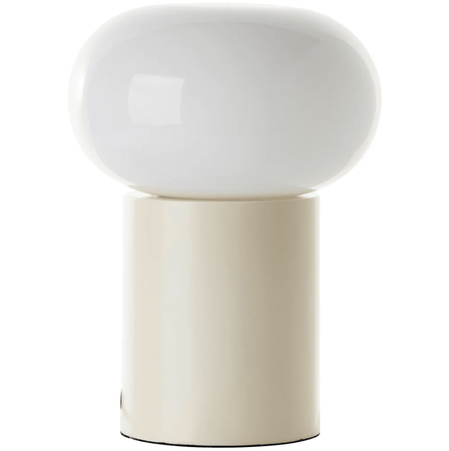 Daeny 27cm Beige bordlampe Fra Brilliant - Daeny er en moderne bordlampe med en stilig og blank metallfot i en beige skjerm.