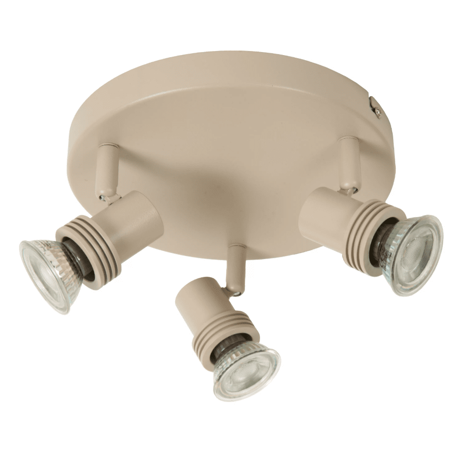 Kianti 3 Taupe spotlight Fra Lucide - Enten den plasseres i stuen, kjøkkenet eller gangen, gir Kianti en sofistikert og luksuriøs følelse.