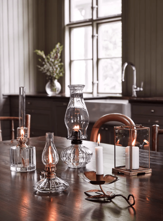 Kerosene lamp with handle Gjennomsiktig Fra Strömshaga - Passer med veke artikkelnummer 128212 og brennere med artikkelnummer 136900G.