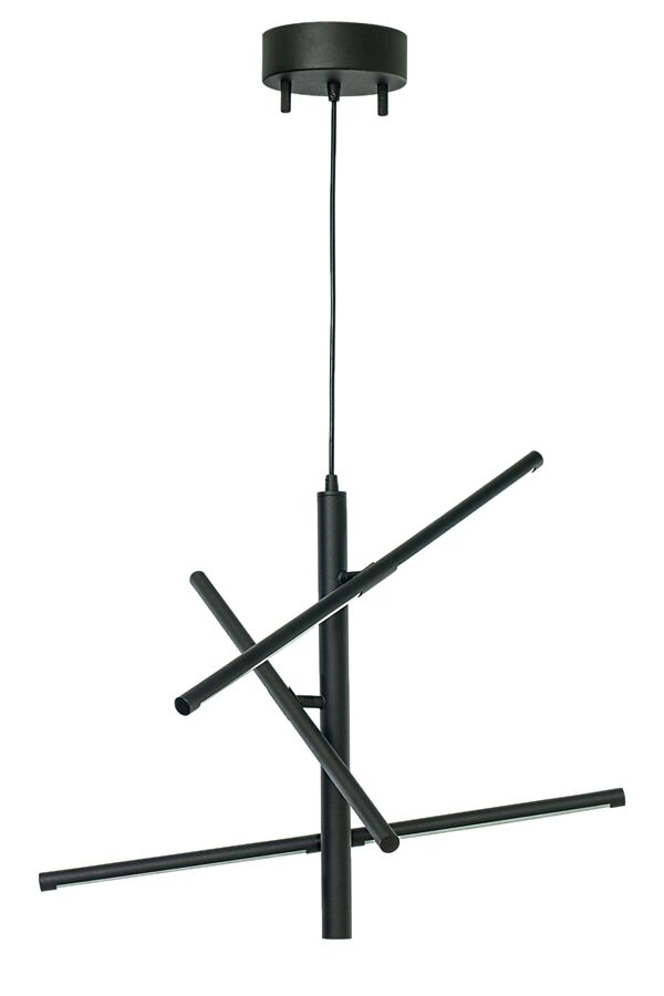 Stecco Ø60 Svart Taklampe Fra Aneta Lighting - Armene kan vinkles i flere retninger, noe som skaper god lysspredning.