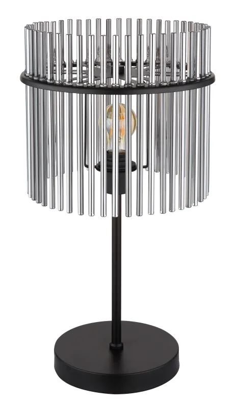 Gorley 55cm Svart bordlampe Fra Globo Lighting - Med sitt genomt&auml;nkta utf&ouml;rande och h&ouml;gkvalitativa material sm&auml;lter Gorley harmoniskt in i moderna inredningsstilar och ger varje rum en stilfull touch.