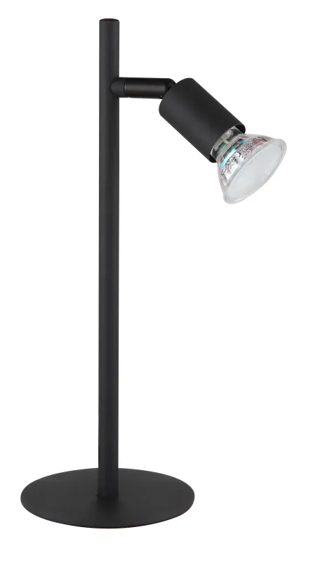 Matrix 30cm Svart skrivebordslampe Fra Globo Lighting - Den runda basen och det raka metallr&ouml;ret i mattsvart ger ett modernt och elegant uttryck.