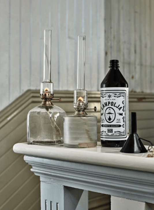 Frosted kerosene lamp big Gjennomsiktig Fra Strömshaga - Passer med veke artikkelnummer 116210 og brennere med artikkelnummer 121810G.