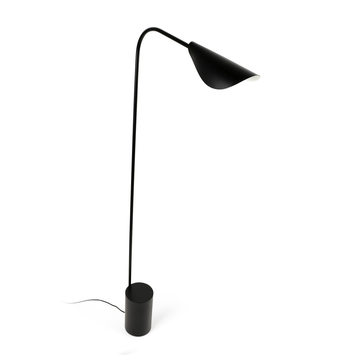 Liggera Svart gulvlampe Fra Faro Barcelona - Liggera er en gulvlampe med et enkelt, line&aelig;rt design inspirert av tradisjonell japansk minimalisme.