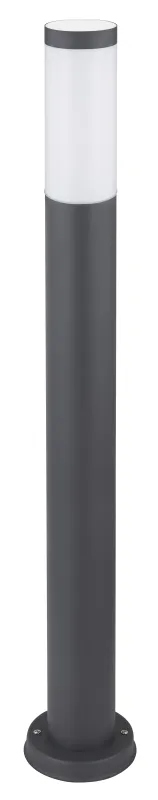 Boston 80cm Antrasitt pullerter Fra Globo Lighting - Tillverkad i rostfritt st&aring;l med en opalvit plastsk&auml;rm ger den ett mjukt och behagligt ljus.