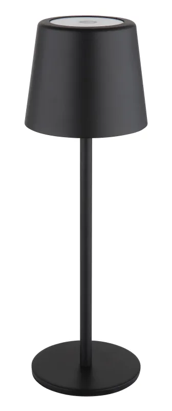 Vancouver 28cm Svart bærbar Fra Globo Lighting - Laget av matt svart metall med en opal plastskjerm, gir den et stilig og sofistikert inntrykk.