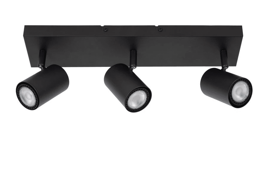 Amigo 3 Svart spotlight Fra Lucide - Spotlightene er justerbare og gir dermed allsidig belysning, perfekt for &aring; skape den rette atmosf&aelig;ren eller fremheve viktige omr&aring;der i hjemmet ditt.