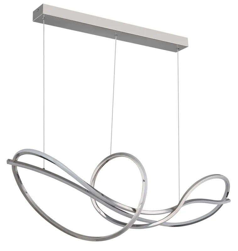 Iduna 110cm Krom Taklampe Fra Globo Lighting - Med en lengde på 110 cm og et design i forkrommet rustfritt stål, gir den hjemmet ditt en luksuriøs følelse.