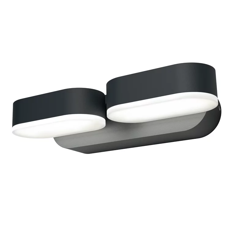 Mini Spot II Mørk grå utendørslampe Fra Osram - Med en rotationsvinkel p&aring; 320&deg; kan den justeras f&ouml;r att rikta ljuset d&auml;r det beh&ouml;vs, vilket g&ouml;r den perfekt f&ouml;r att belysa specifika omr&aring;den eller skapa en atmosf&auml;risk effekt.