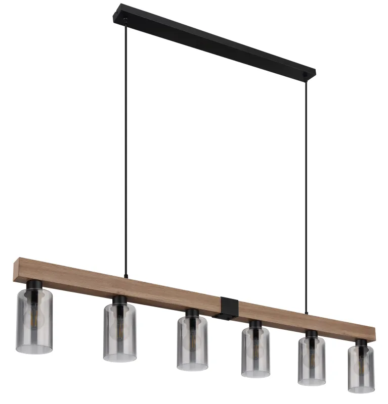 Hadera 140cm Natur Taklampe Fra Globo Lighting - Lampan kombinerar funktionalitet med estetik och passar perfekt &ouml;ver matbordet eller i vardagsrummet.