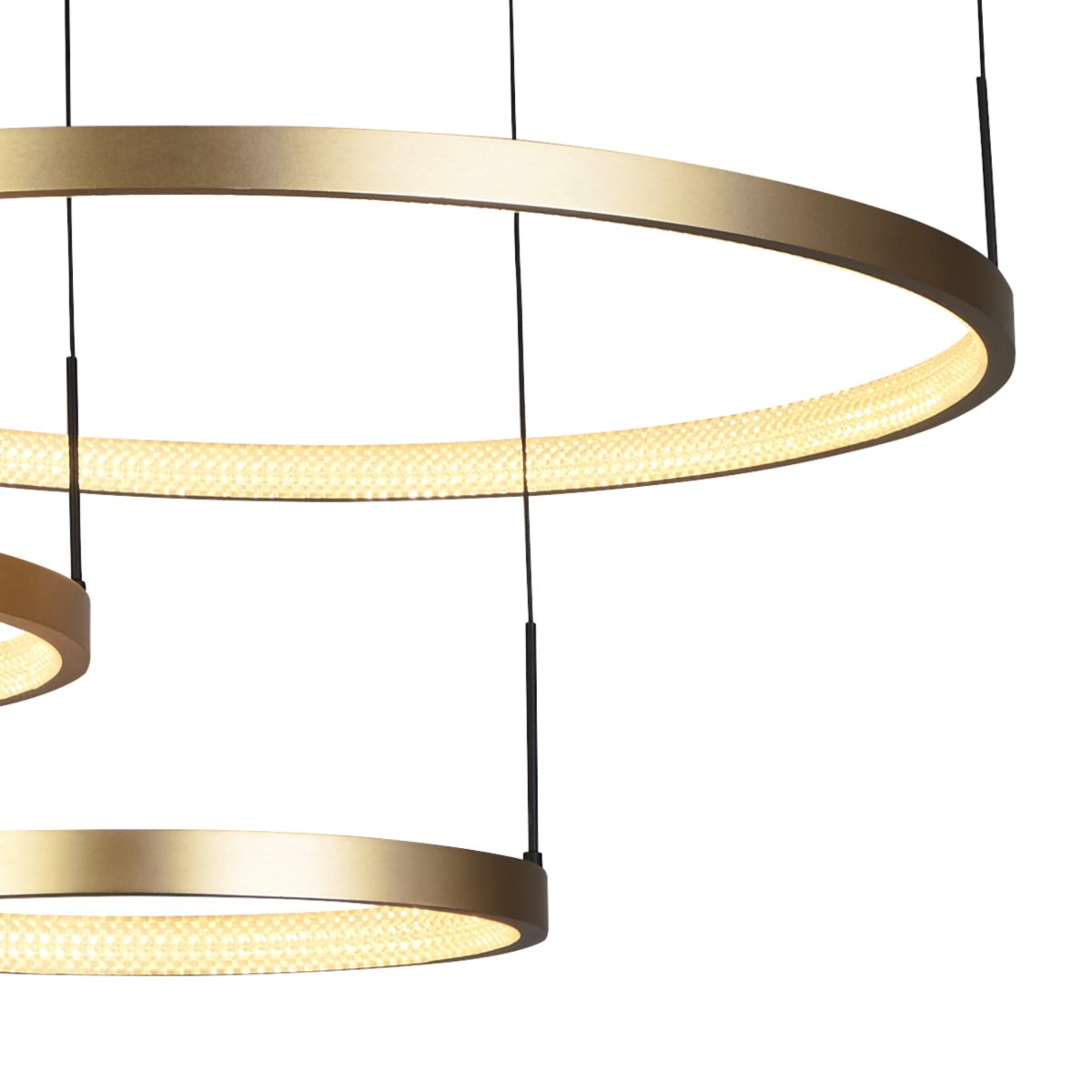 Grace 112cm Gull Taklampe Fra Searchlight - Grace er en elegant takpendel som virkelig fanger blikket med sitt dristige design i svart og gull.