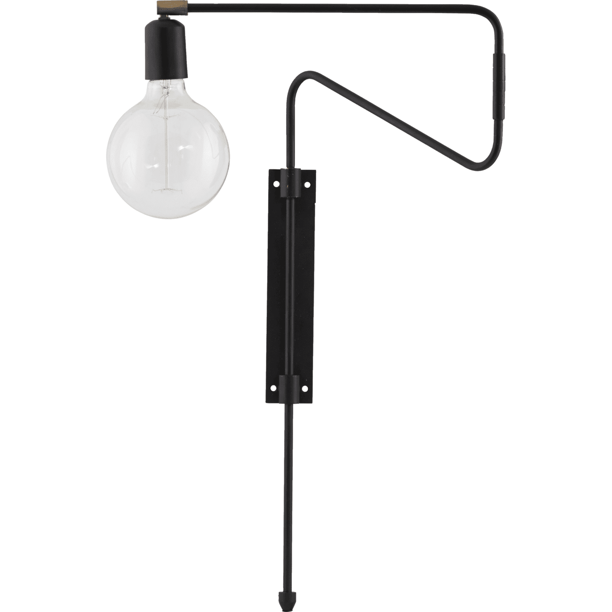 Swing 35cm Svart vegglampe Fra House Doctor - Lampen er en vakker dekorasjon selv n&aring;r den er av.