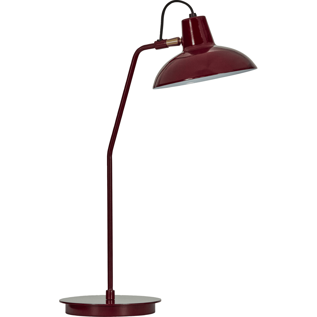 Desk 50cm RØD skrivebordslampe Fra House Doctor - Den livlige røde emaljefinishen og den klassiske designen gjør den til et blikkfang, perfekt for å gi et fargerikt preg til ethvert rom.