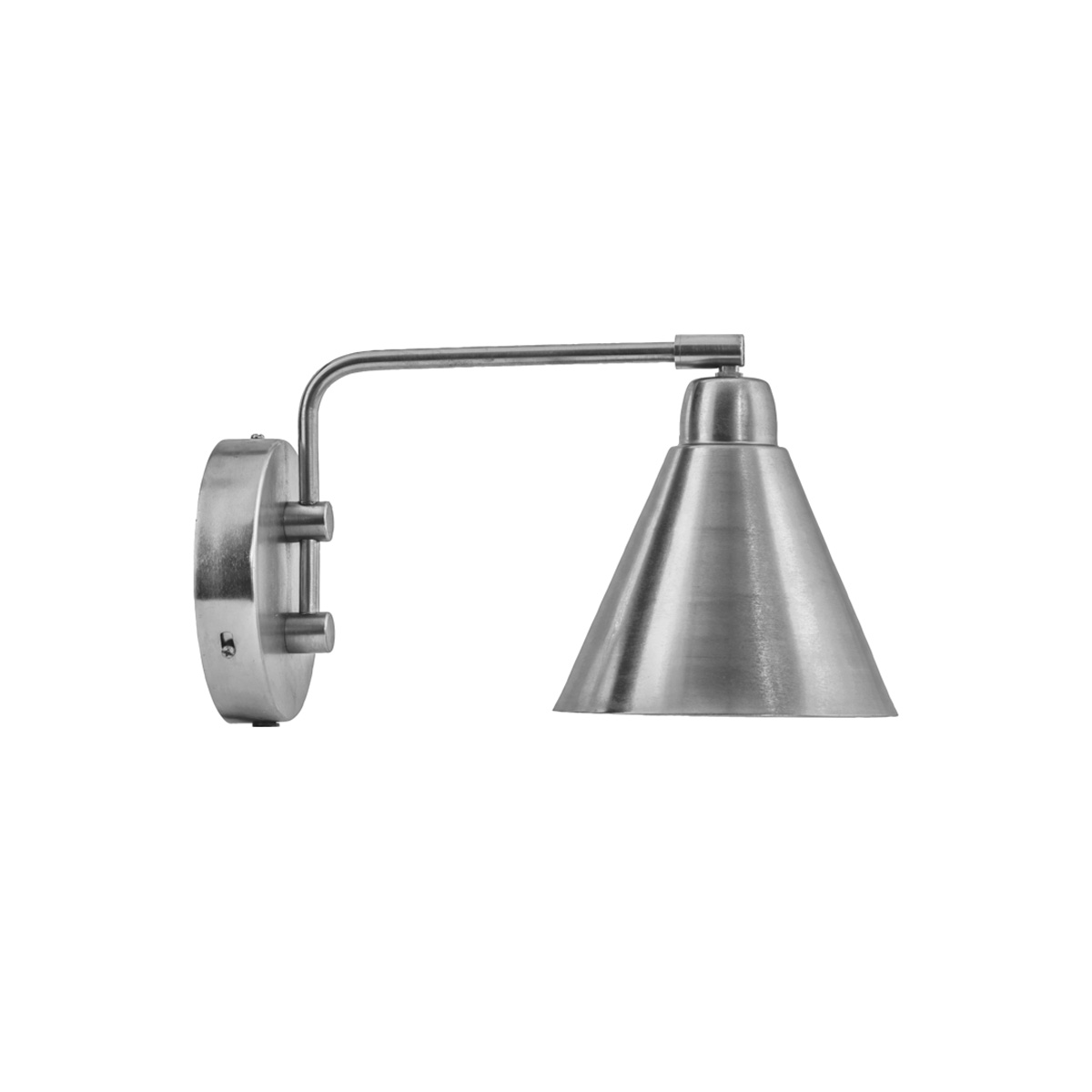 Game 30cm Børstet sølv vegglampe Fra House Doctor - Tekstilledningen i et grafisk sikksakkm&oslash;nster gir lampen en moderne vri og gj&oslash;r den til en stilig detalj ved sengen, sofaen eller i gangen.