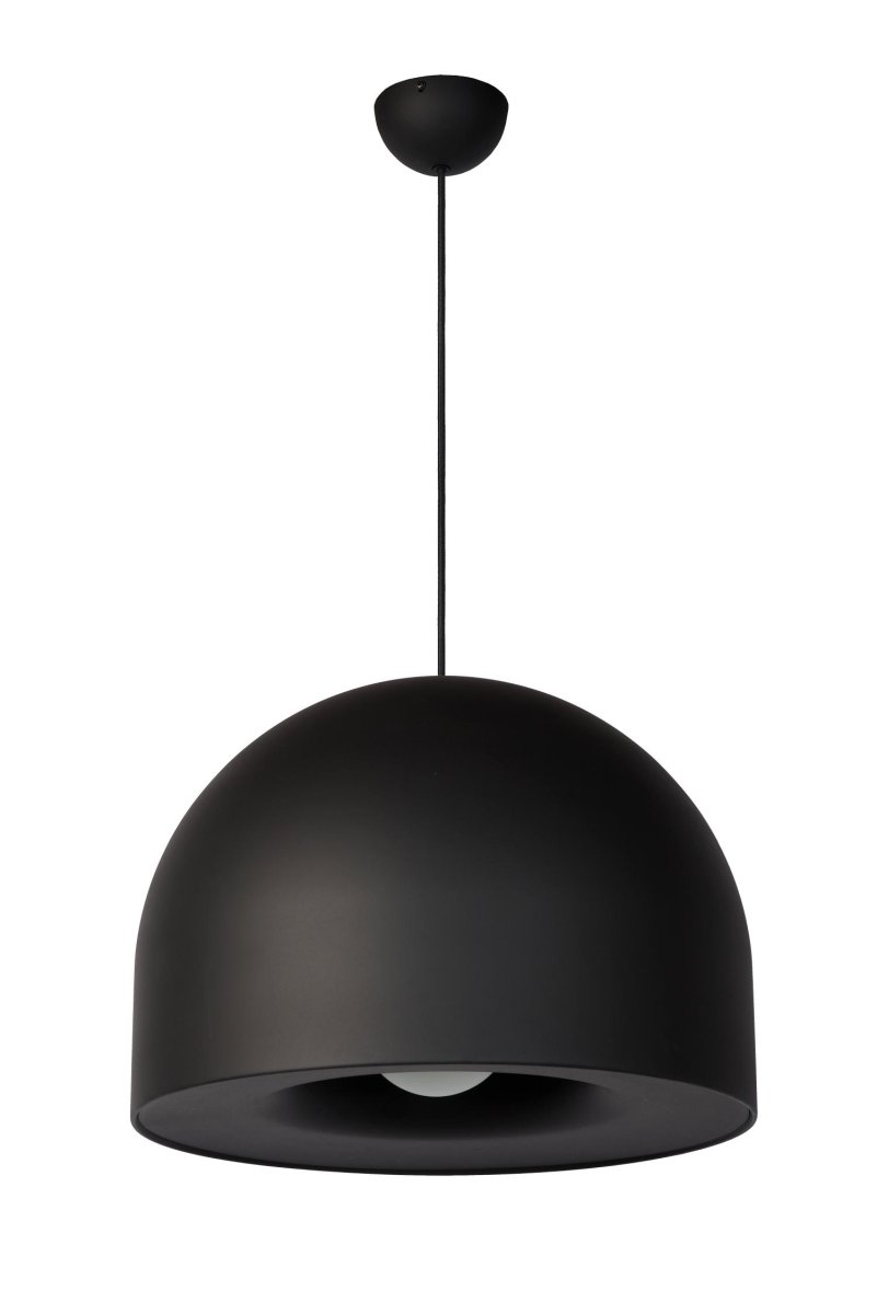 Akron Ø50 Svart Taklampe Fra Lucide - Laget av h&oslash;ykvalitets metall og med en halvsirkul&aelig;r nyanse i en moderne finish, kombinerer Akron et moderne preg med en klassisk karakter.