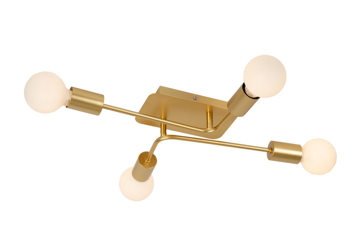 Lester 50cm Matt gull/messing plafond Fra Lucide - Du kan enkelt koble taktaket Lester til en dimmer for &aring; skape den perfekte stemningen med et trykk p&aring; en knapp.