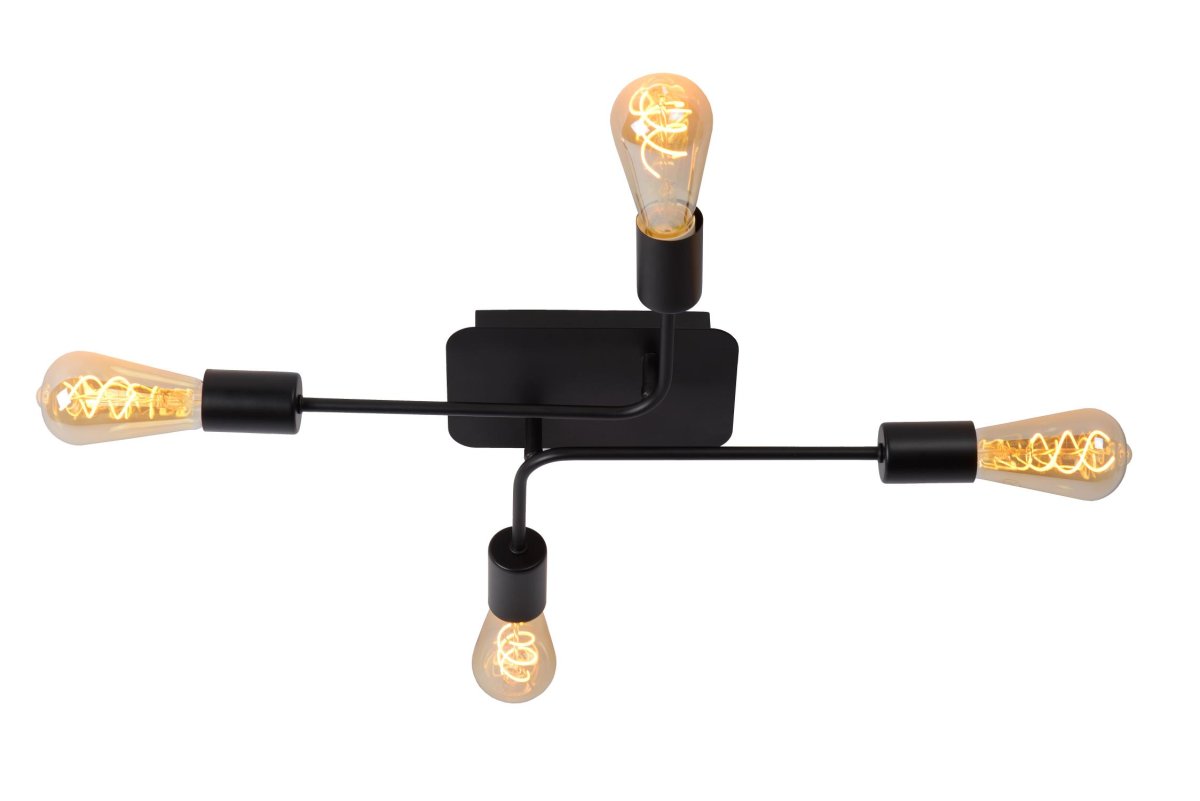 Lester 50cm Svart plafond Fra Lucide - Du kan enkelt koble taktaket Lester til en dimmer for å skape den perfekte stemningen med et trykk på en knapp.