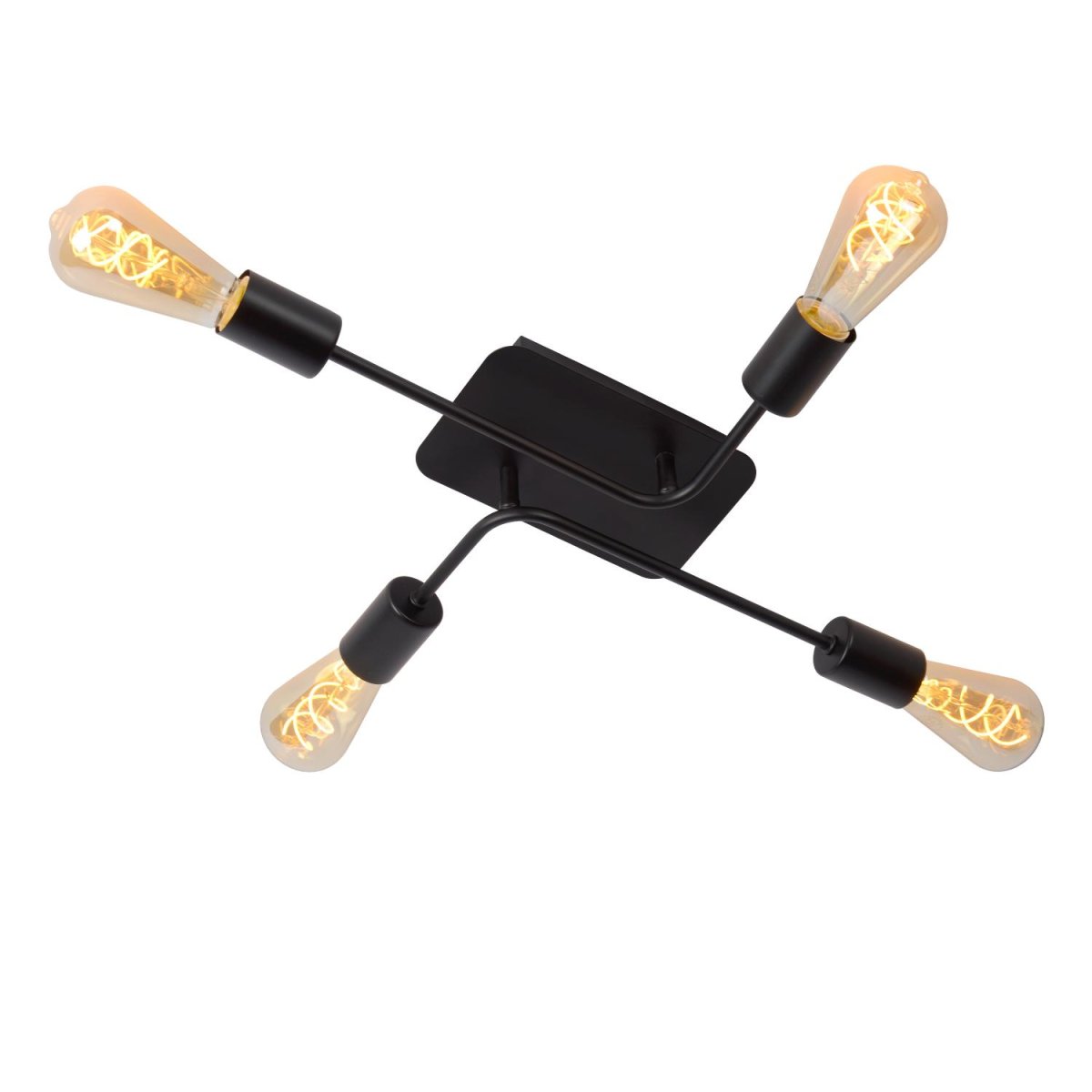 Lester 50cm Svart plafond Fra Lucide - Du kan enkelt koble taktaket Lester til en dimmer for å skape den perfekte stemningen med et trykk på en knapp.