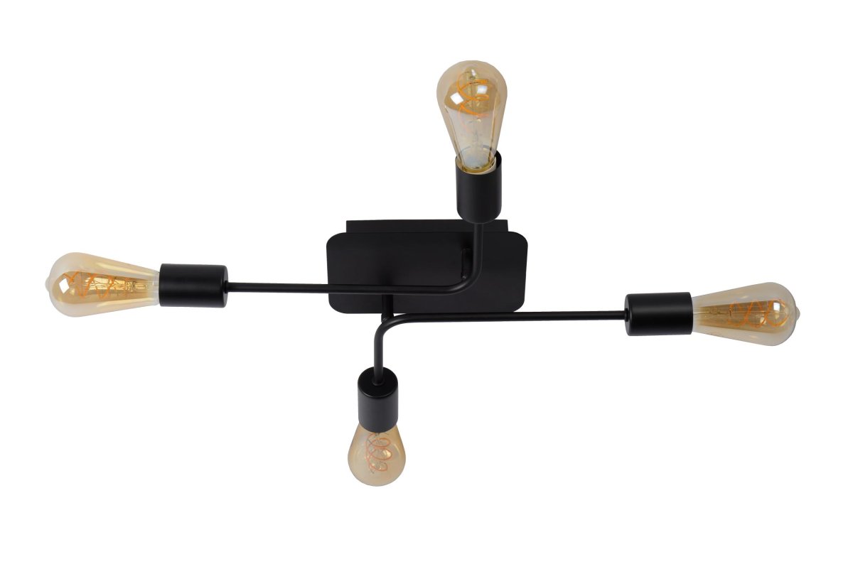 Lester 50cm Svart plafond Fra Lucide - Du kan enkelt koble taktaket Lester til en dimmer for å skape den perfekte stemningen med et trykk på en knapp.