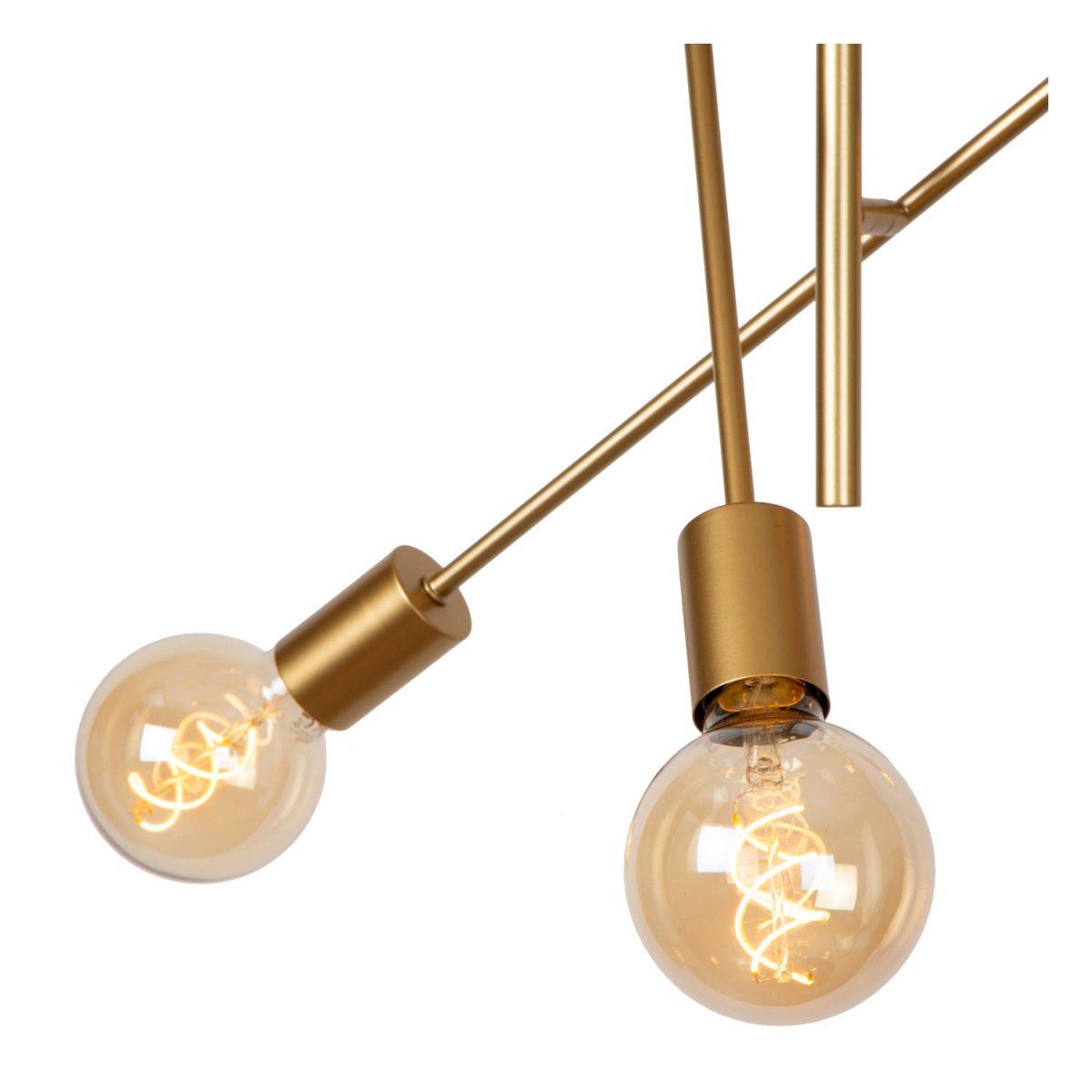 Lester Ø60 Matt gull/messing plafond Fra Lucide - I tillegg kan du enkelt koble lampen til en dimmer for &aring; skape den rette stemningen.