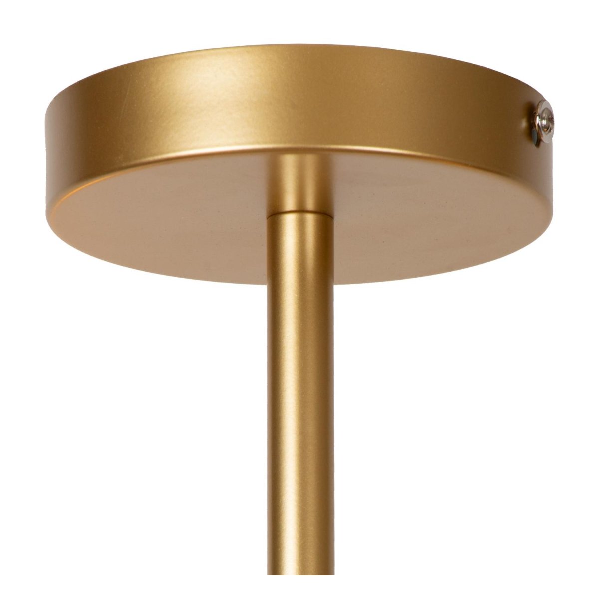 Lester Ø60 Matt gull/messing plafond Fra Lucide - I tillegg kan du enkelt koble lampen til en dimmer for &aring; skape den rette stemningen.