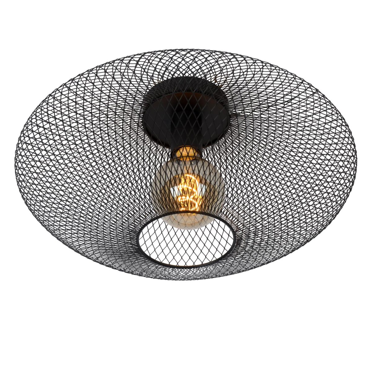 Mesh Ø45 Svart plafond Fra Lucide - Koble lampen til en ekstern dimmer for &aring; skape den rette stemningen for enhver anledning.