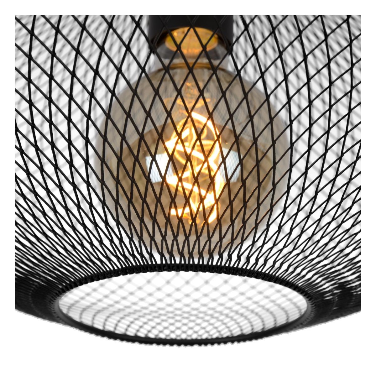 Mesh Ø45 Svart plafond Fra Lucide - Koble lampen til en ekstern dimmer for &aring; skape den rette stemningen for enhver anledning.