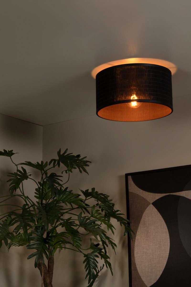 Tagalog Ø40 Svart plafond Fra Lucide - Unike produktegenskaper:Passer for bruk med LED-lyskildeLett å koble til en dimmer (ekskl.