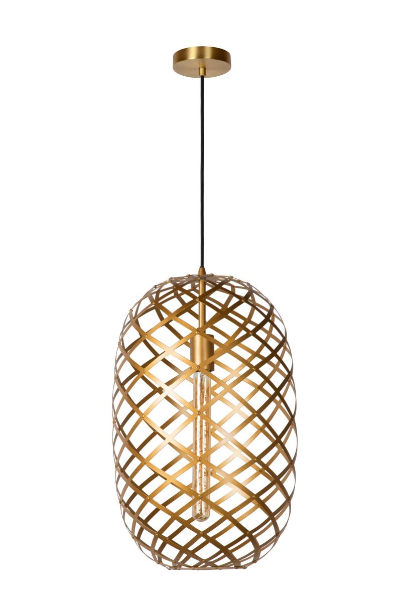 Wolfram Ø32 Matt gull/messing Taklampe Fra Lucide - Unike produktegenskaper:Passer for bruk med LED-lyskildeDenne lampen er justerbar i høydenLett å koble til en dimmer (ekskl.