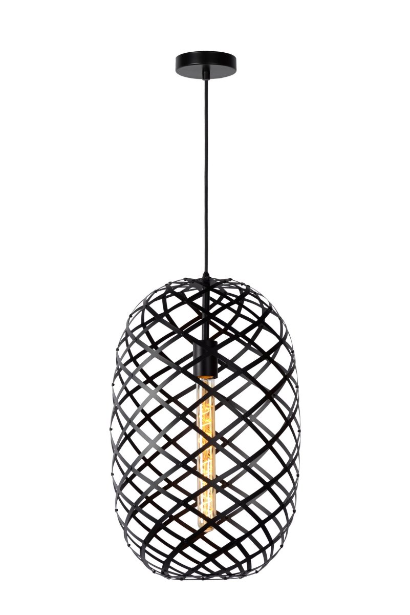 Wolfram Ø32 Svart Taklampe Fra Lucide - Unike produktegenskaper:Passer for bruk med LED-lyskildeDenne lampen er justerbar i høydenLett å koble til en dimmer (ekskl.