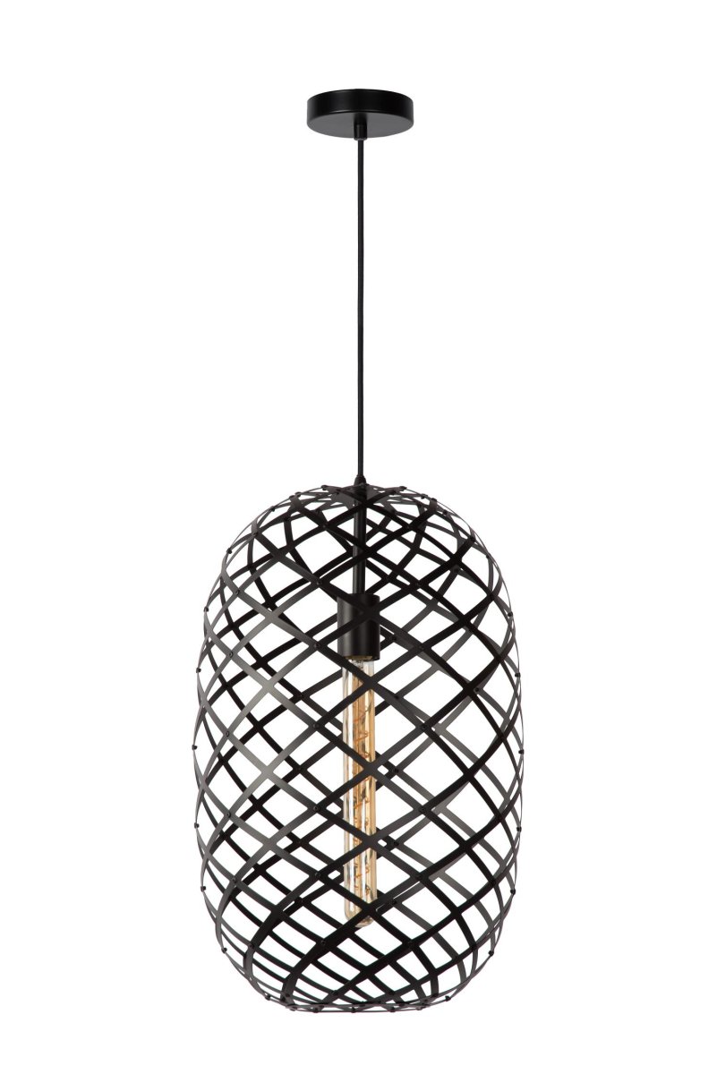 Wolfram Ø32 Svart Taklampe Fra Lucide - Unike produktegenskaper:Passer for bruk med LED-lyskildeDenne lampen er justerbar i høydenLett å koble til en dimmer (ekskl.