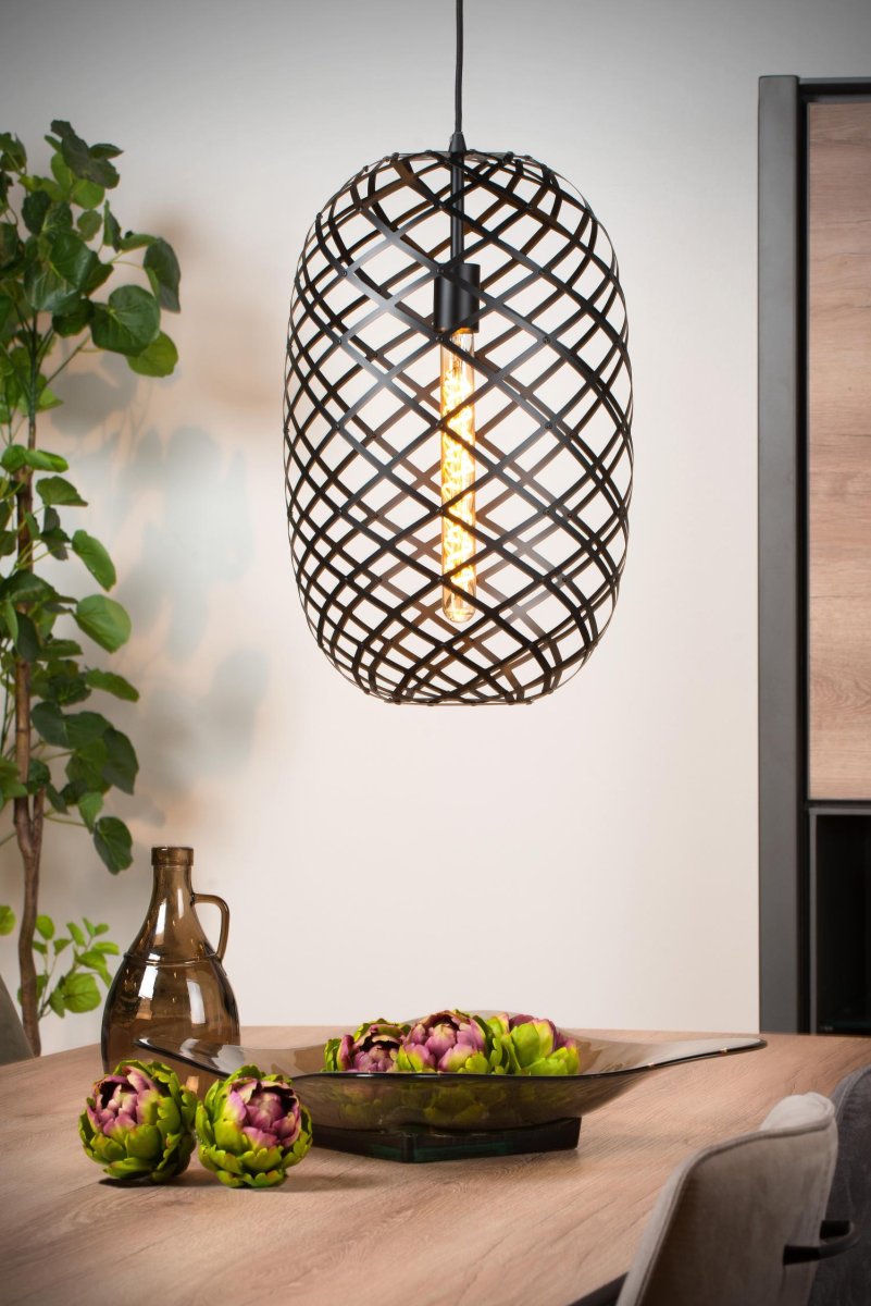 Wolfram Ø32 Svart Taklampe Fra Lucide - Unike produktegenskaper:Passer for bruk med LED-lyskildeDenne lampen er justerbar i høydenLett å koble til en dimmer (ekskl.