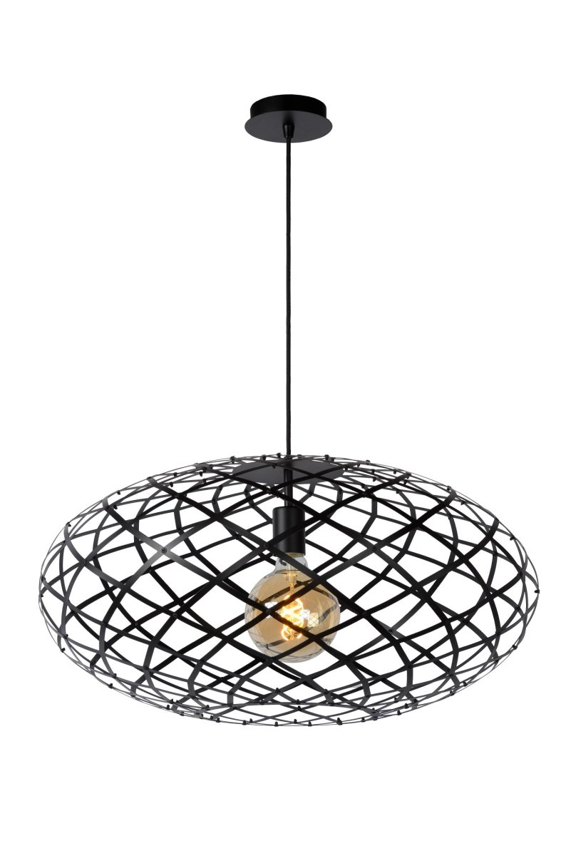 Wolfram Ø65 Svart Taklampe Fra Lucide - Unike produktegenskaper:Passer for bruk med LED-lyskildeDenne lampen er justerbar i høydenLett å koble til en dimmer (ekskl.