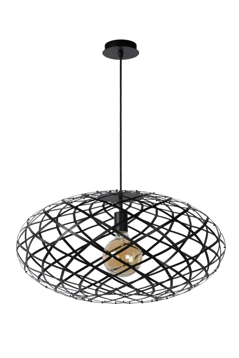 Wolfram Ø65 Svart Taklampe Fra Lucide - Unike produktegenskaper:Passer for bruk med LED-lyskildeDenne lampen er justerbar i høydenLett å koble til en dimmer (ekskl.