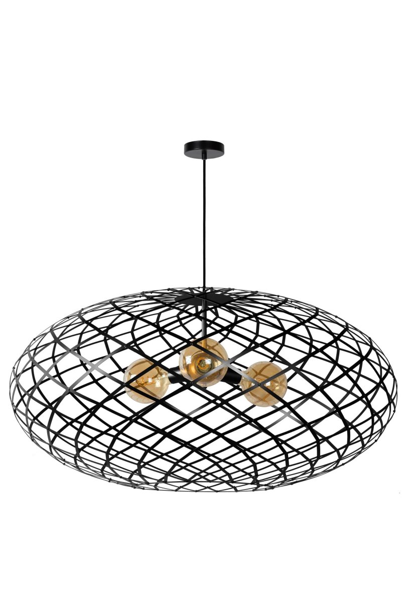 Wolfram Ø100 Svart Taklampe Fra Lucide - Unike produktegenskaper:Passer for bruk med LED-lyskildeDenne lampen er justerbar i høydenLett å koble til en dimmer (ekskl.
