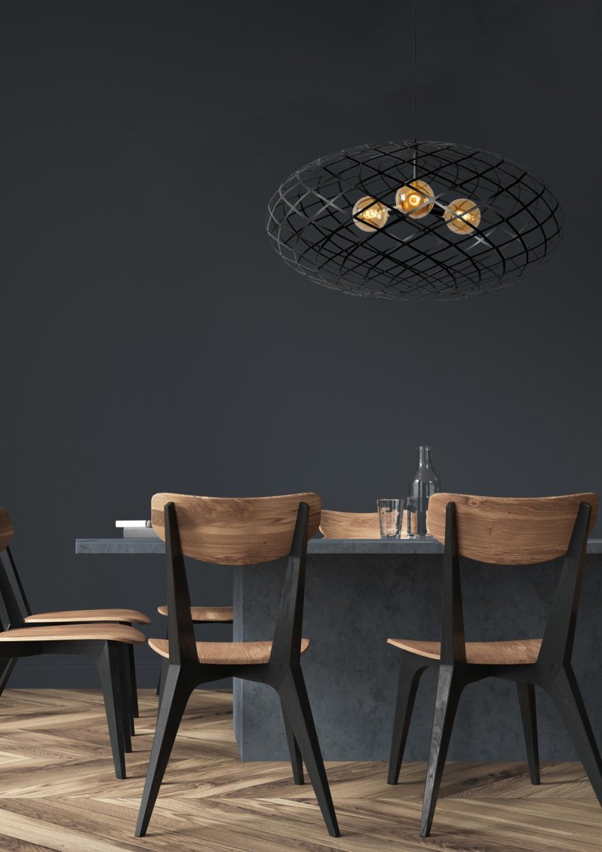 Wolfram Ø100 Svart Taklampe Fra Lucide - Unike produktegenskaper:Passer for bruk med LED-lyskildeDenne lampen er justerbar i høydenLett å koble til en dimmer (ekskl.