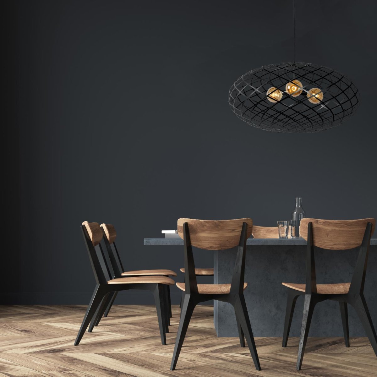 Wolfram Ø100 Svart Taklampe Fra Lucide - Unike produktegenskaper:Passer for bruk med LED-lyskildeDenne lampen er justerbar i høydenLett å koble til en dimmer (ekskl.
