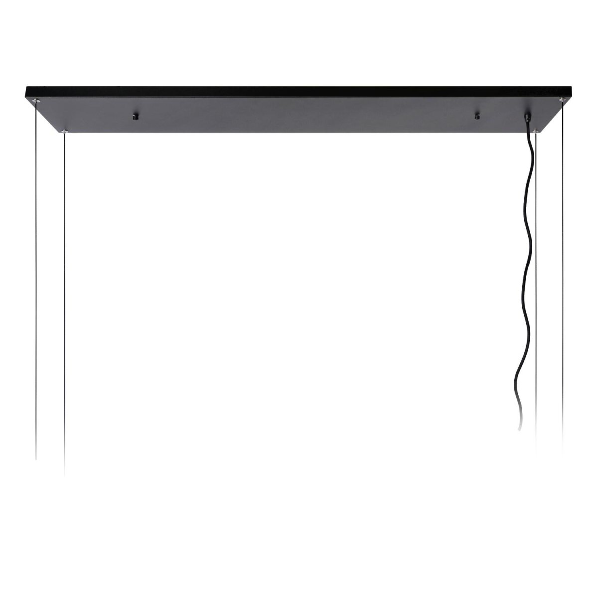 Miravelle 110cm Svart Taklampe Fra Lucide - Den er laget av høykvalitets metall og har seks spotlights og plass over for å plassere glass, pepper- og saltkverner eller vakre planter og urter.