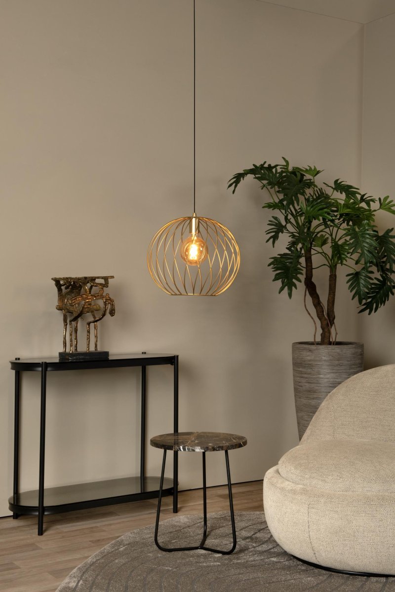 Danza Ø40 Matt gull/messing Taklampe Fra Lucide - Utstyr Danza med en LED-lyskilde og koble den til en ekstern dimmer for å skape den perfekte stemningen.