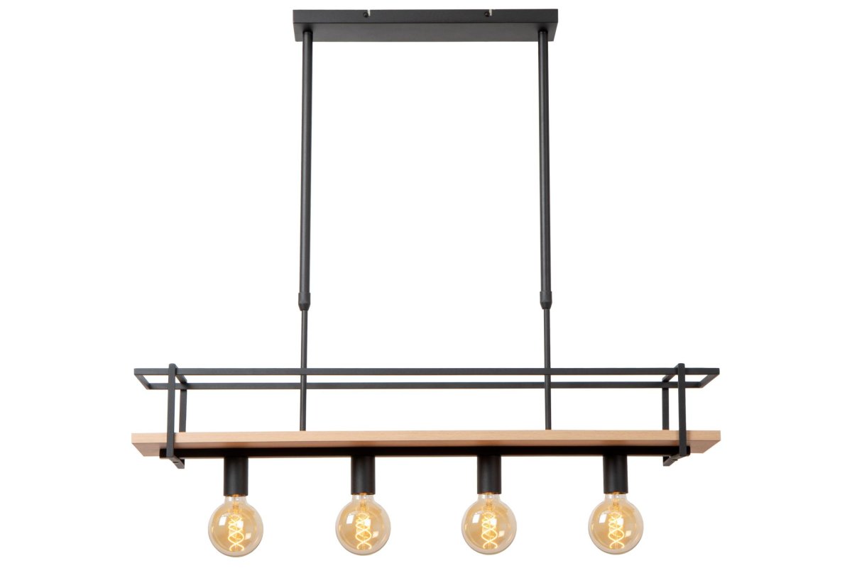 Milonga 100cm Svart Taklampe Fra Lucide - Milonga er designet for &aring; tiltrekke seg oppmerksomhet, spesielt n&aring;r den er dekorert med levende planter, sjarmerende lys eller elegante fotografier.