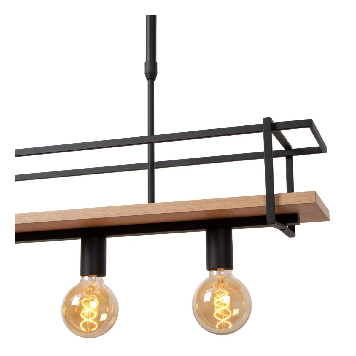 Milonga 100cm Svart Taklampe Fra Lucide - Milonga er designet for &aring; tiltrekke seg oppmerksomhet, spesielt n&aring;r den er dekorert med levende planter, sjarmerende lys eller elegante fotografier.