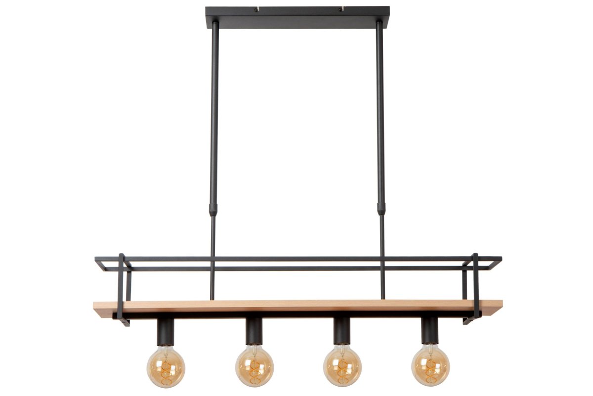 Milonga 100cm Svart Taklampe Fra Lucide - Milonga er designet for &aring; tiltrekke seg oppmerksomhet, spesielt n&aring;r den er dekorert med levende planter, sjarmerende lys eller elegante fotografier.