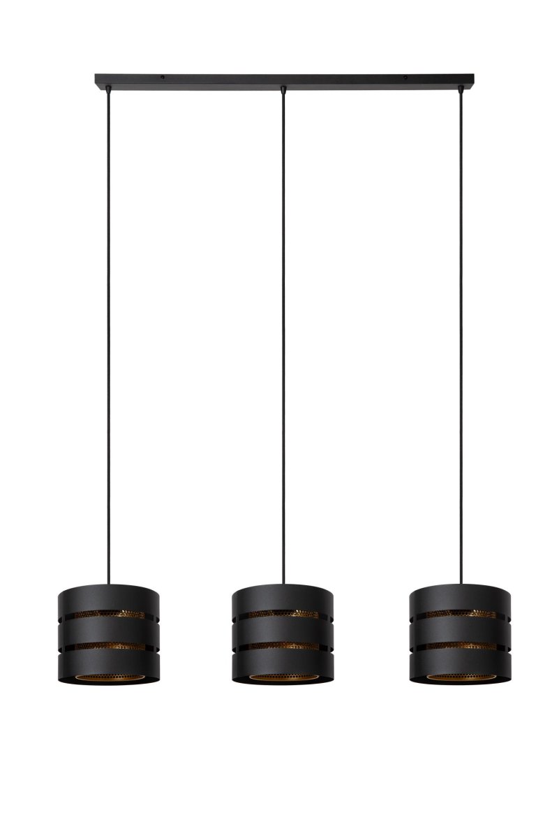 Rosas 130cm Svart Taklampe Fra Lucide - Uansett hvordan du velger å arrangere dem, garanterer Rosas pendellamper å skape en unik atmosfære.