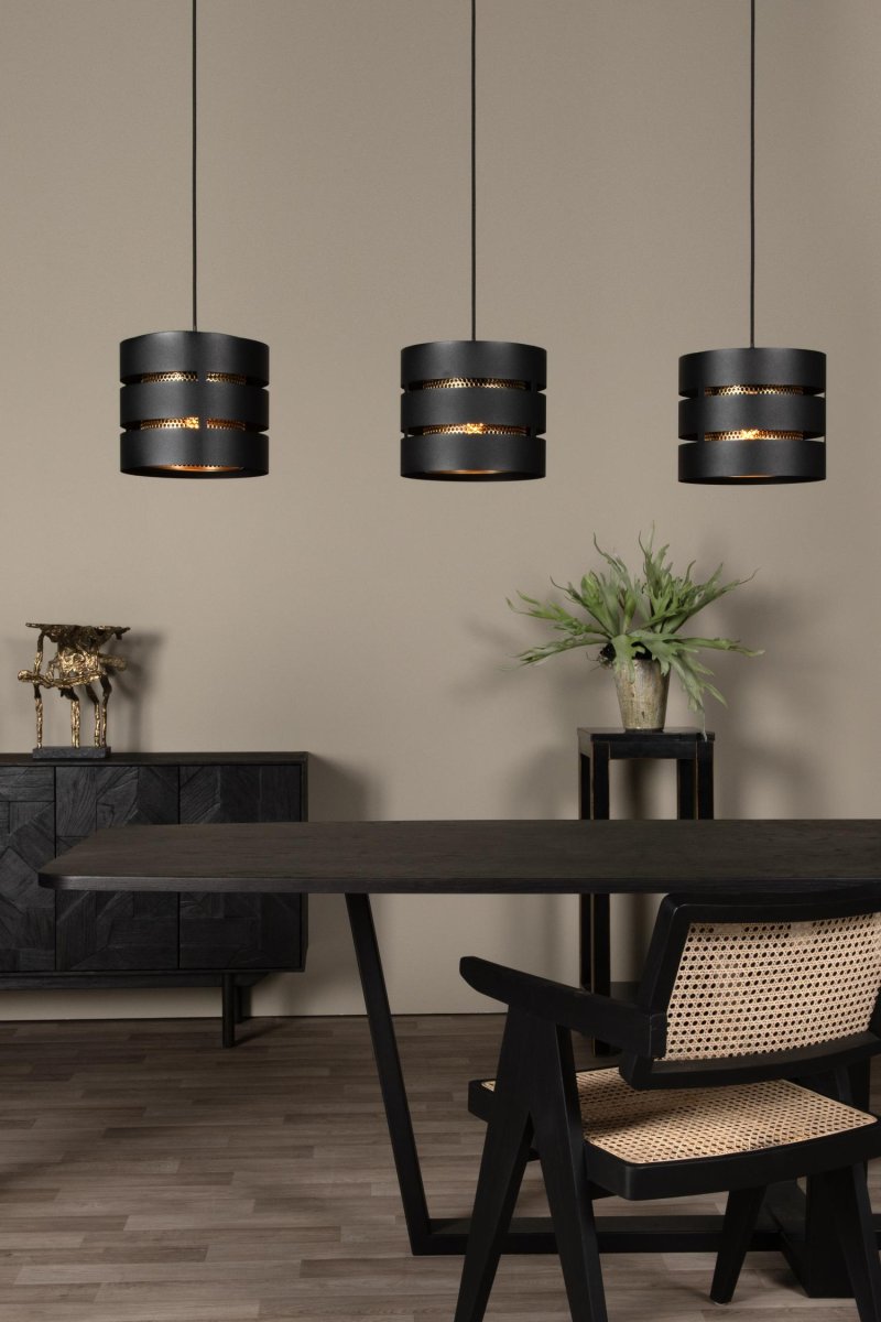 Rosas 130cm Svart Taklampe Fra Lucide - Uansett hvordan du velger å arrangere dem, garanterer Rosas pendellamper å skape en unik atmosfære.