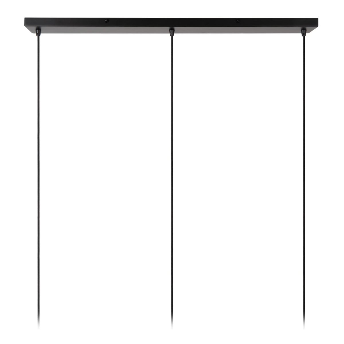 Almelo 92cm Svart Taklampe Fra Lucide - Almelo tilbyr en imponerende pendel med tre lampeskjermer utsmykket med et sjiraffmønster og en elegant, åpen struktur.