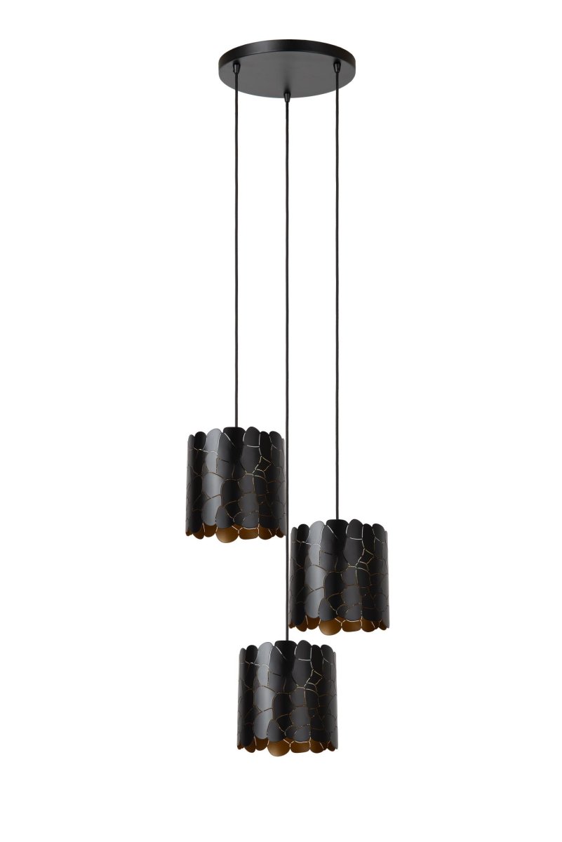 Almelo Ø45 Svart Taklampe Fra Lucide - Høyden på pendellampen kan justeres til maksimalt 165 centimeter, og den kan enkelt kobles til en ekstern dimmer.