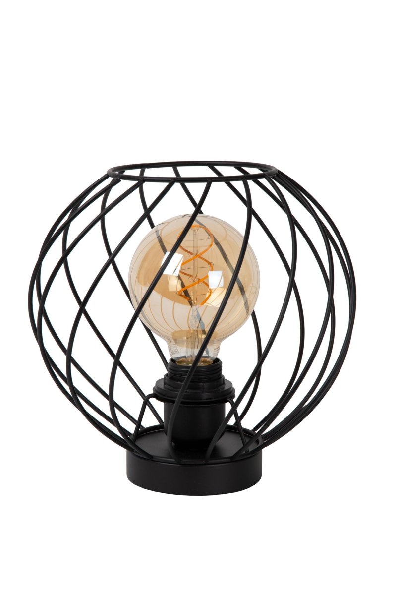 Danza 23cm Svart bordlampe Fra Lucide - Denne lekne bordlampen er laget av høykvalitets metall og dens åpne struktur gjør den perfekt å bruke med en LED-lyskilde.